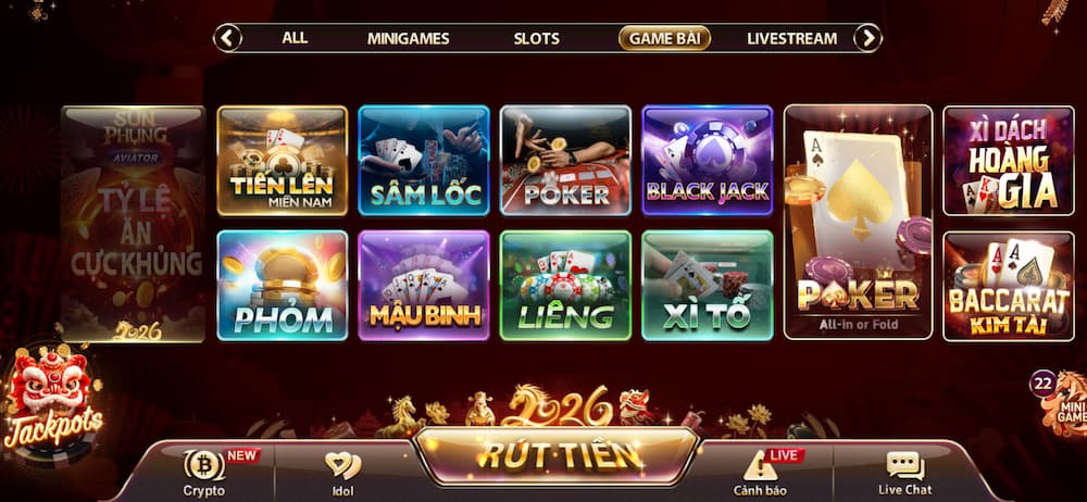 Đa dạng game bài cho các cược thủ